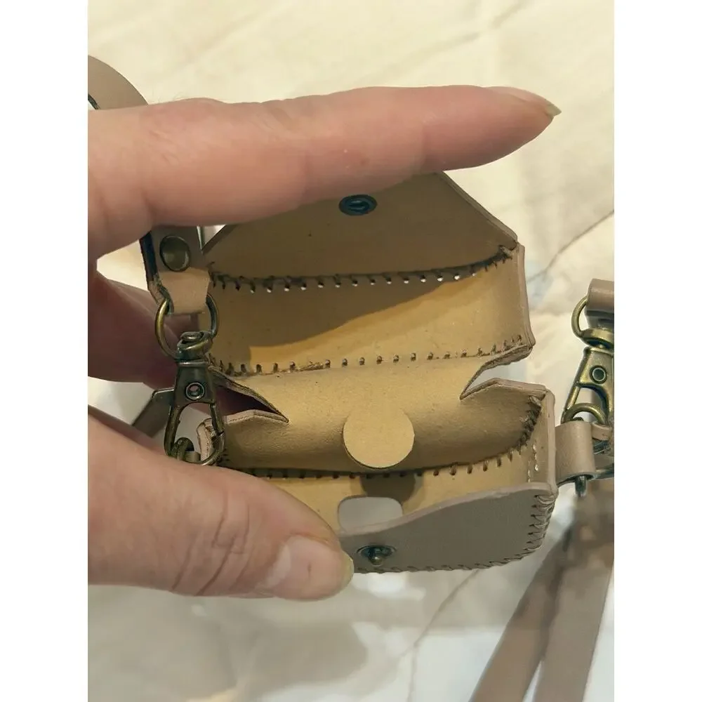 Leather Protective Case w. Adjustable Cross Body Strap for AirPods Pro